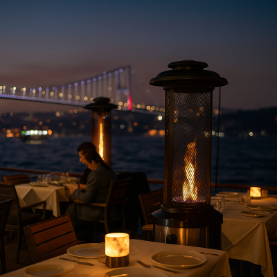 Infragaz Fener Soba: Açık Alanlar İçin Güçlü ve Dekoratif Isıtma Çözümü